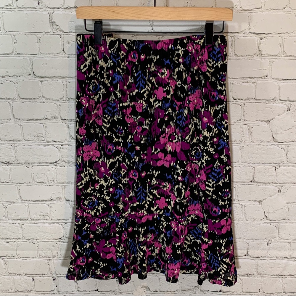 3X Purple Floral Skirt